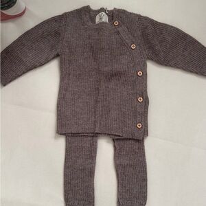New Grain / Fin & Vince Alpaca Knit Baby Knit Set 18-24M NWT